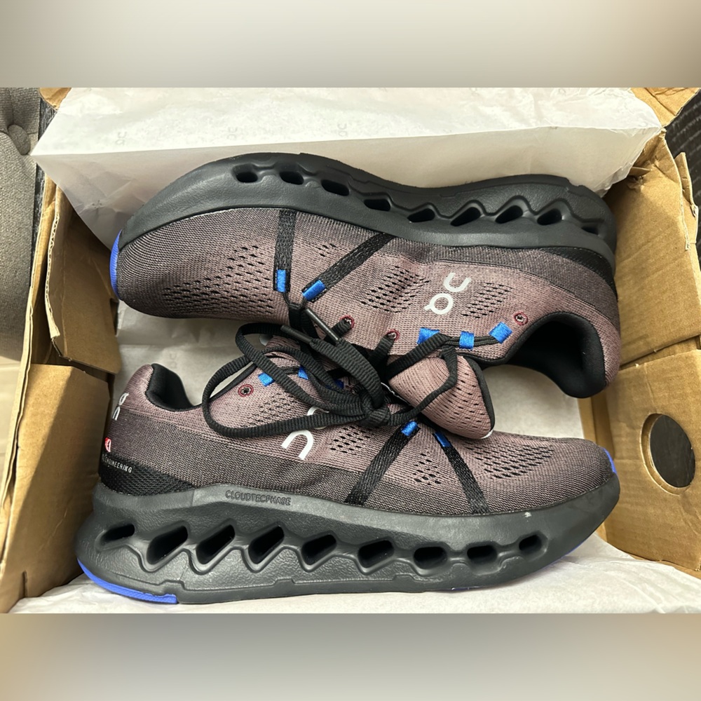 Oncloud CloudSurfer Black Blue Men Size 7